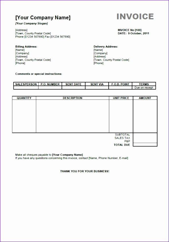 39 best printable billing invoice template examples 591846