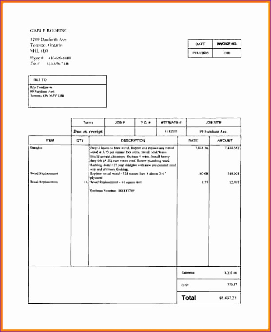 10 roof repair invoice 1luwhj