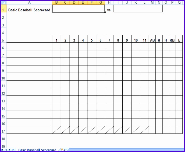 12 Baseball Lineup Excel Template Excel Templates
