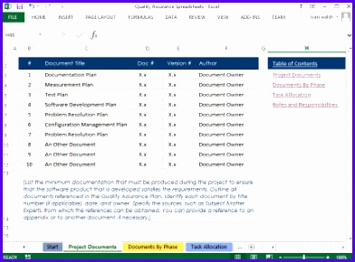 Quality Checklist Template Excel 223q8 Quality Assurance Plan Template MS Word 7 Excel Spreadsheets 392290