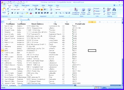 Excel Contacts 413301