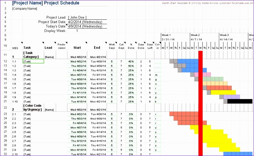 gantt chart excel template 890547