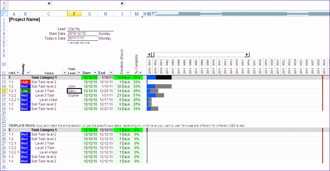 gantt chart excel template 1082563