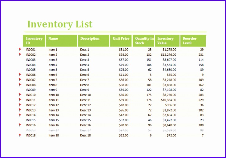 Inventory Worksheet Template for Excel 5y604 Inventory Worksheet Template
