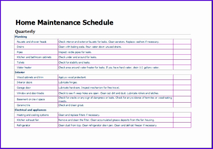 home maintenance schedule 737517