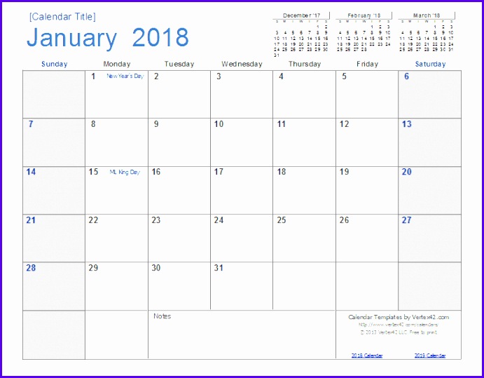 2018 Calendar Template Screenshot 691539