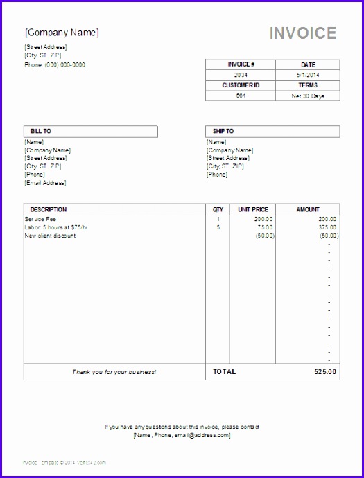 simple bill format in excel Exolabogados 539u7 billing invoice template for excel simple 525690