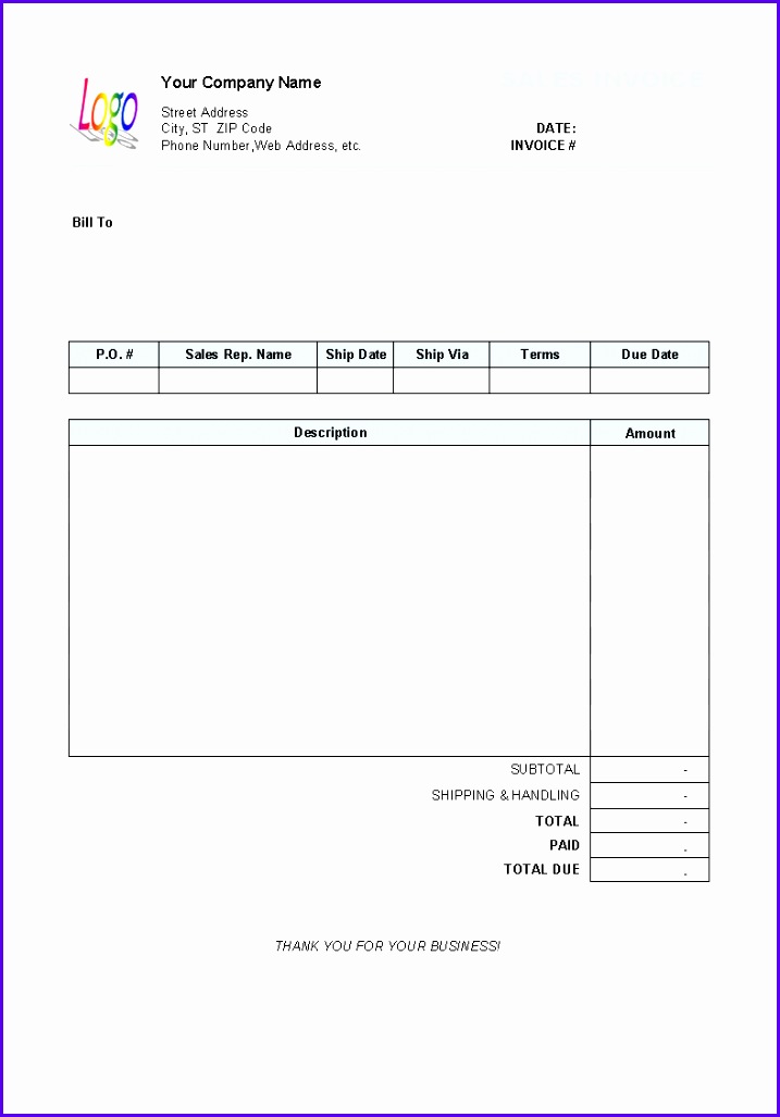 Sales Invoice 2 Columns without Shipping 7171027