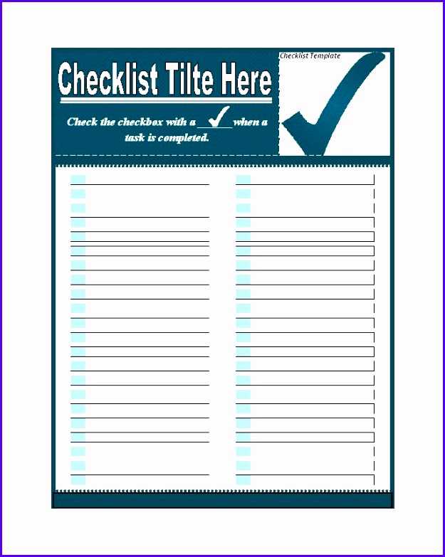 Simple Checklist Template Simple Quality Checklist Template Free 625783