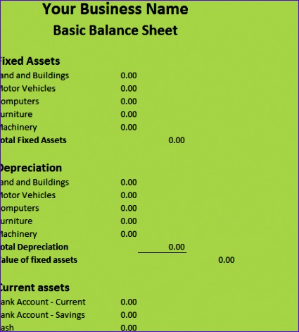 basic balance sheet 425471