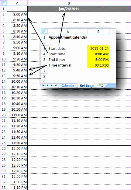 weekly appointment calendar in excel 431625