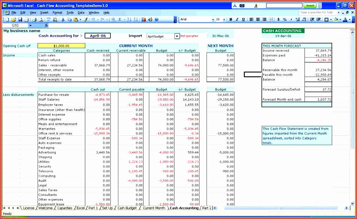 small business spreadsheet for in e and expenses 1177723