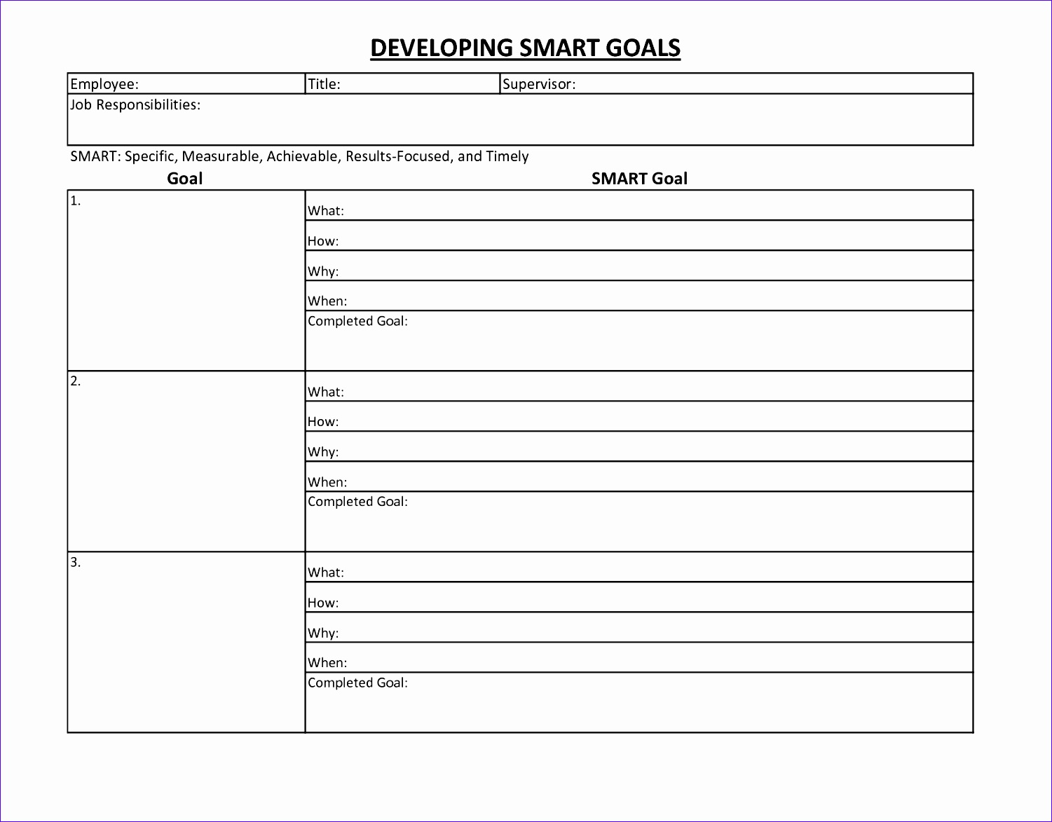 smart goals worksheet 15011173