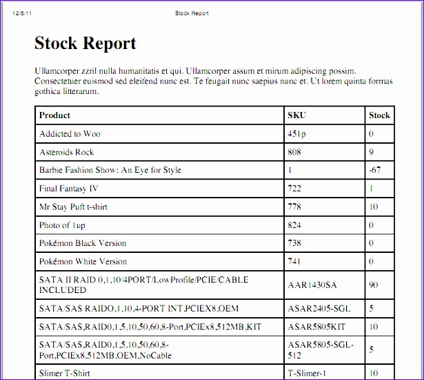 10 Stock Report Template Excel - Excel Templates - Excel ...