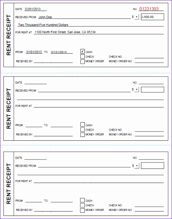 receipt templates that are printable 550699