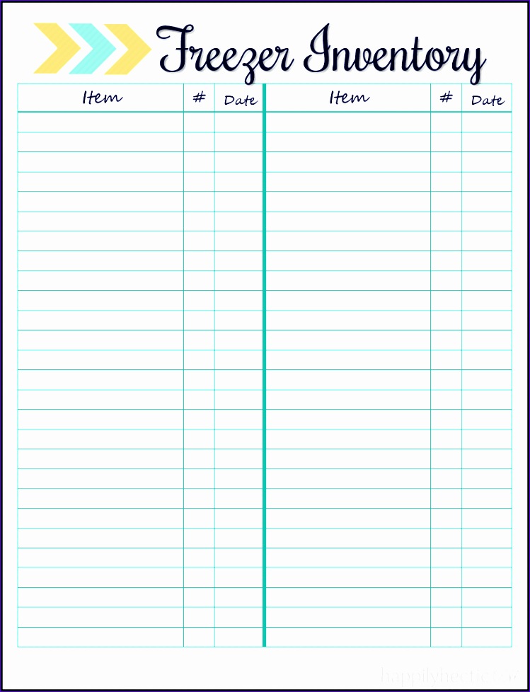 freezer inventory free printable 749978
