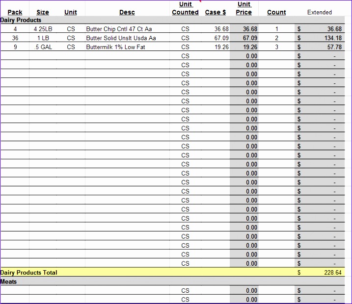 free basic inventory spreadsheet