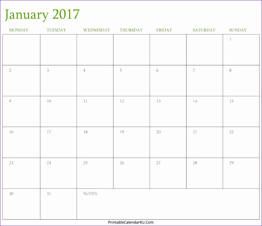 january 2017 calendar printable in word pdf monthly calendar 2017 example 910787