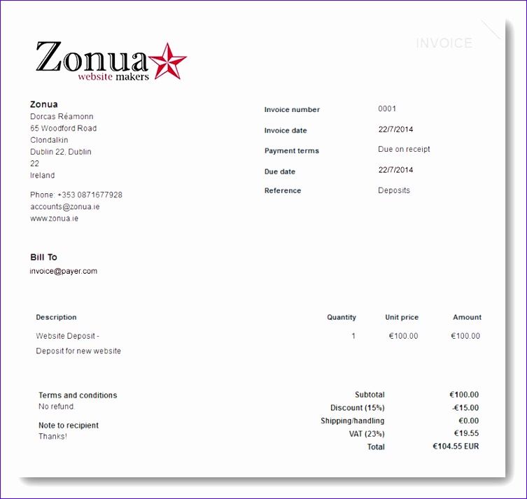 deposit invoice template 2440 753713