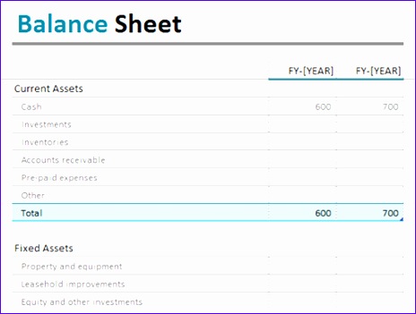 Balance sheet TM 464351