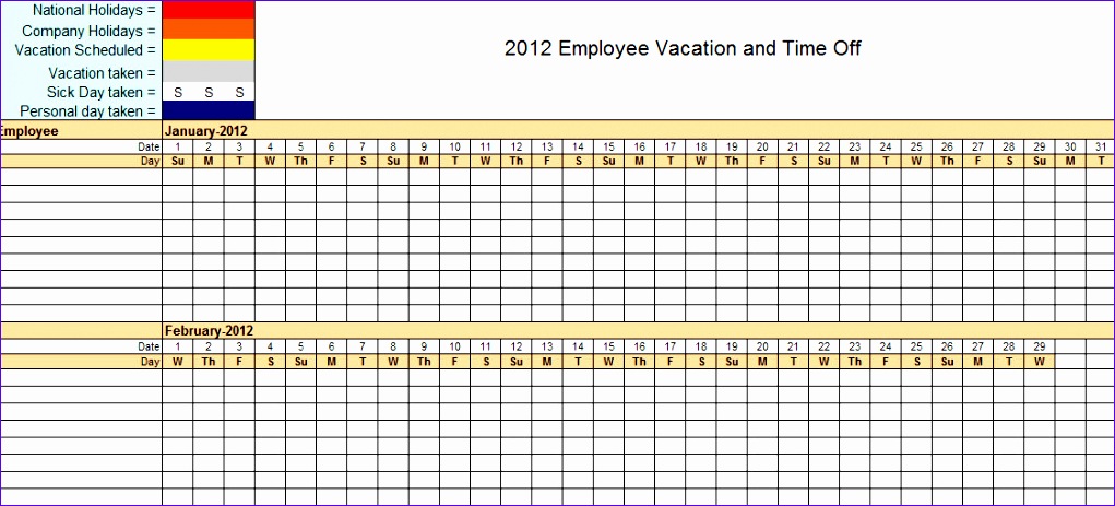 excel vacation calendar template 338