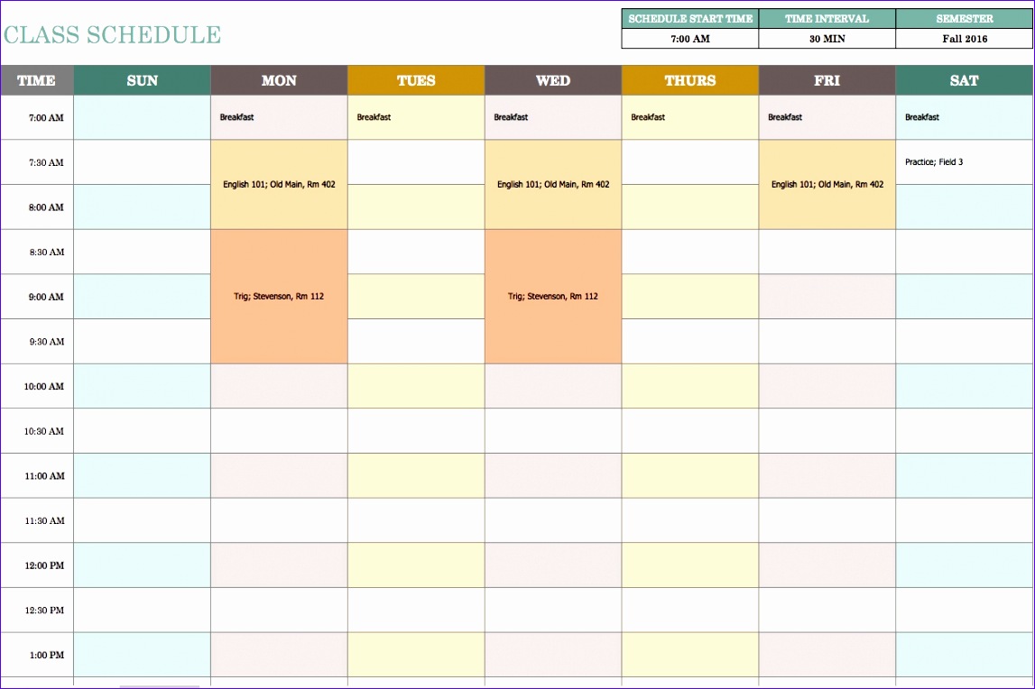 free weekly schedule templates for excel smartsheet pictures