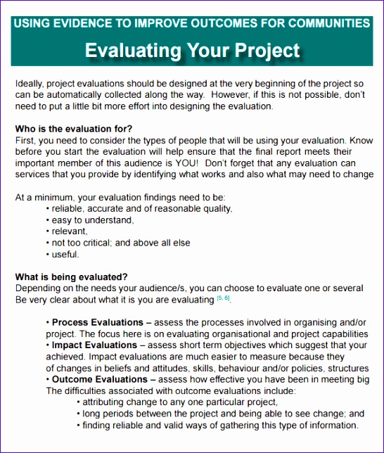 project evaluation