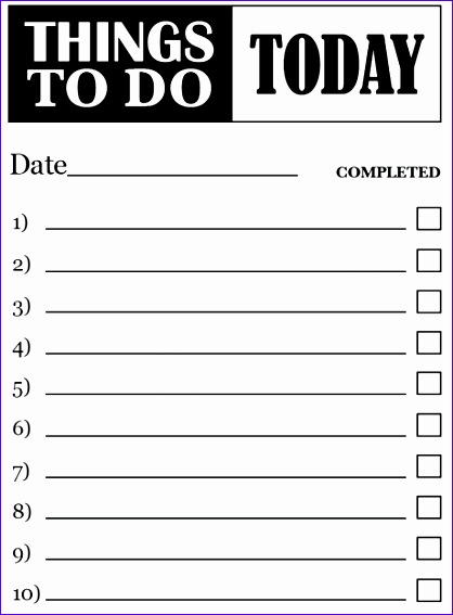 to do list format 188