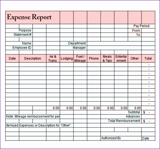 expense report template 546506