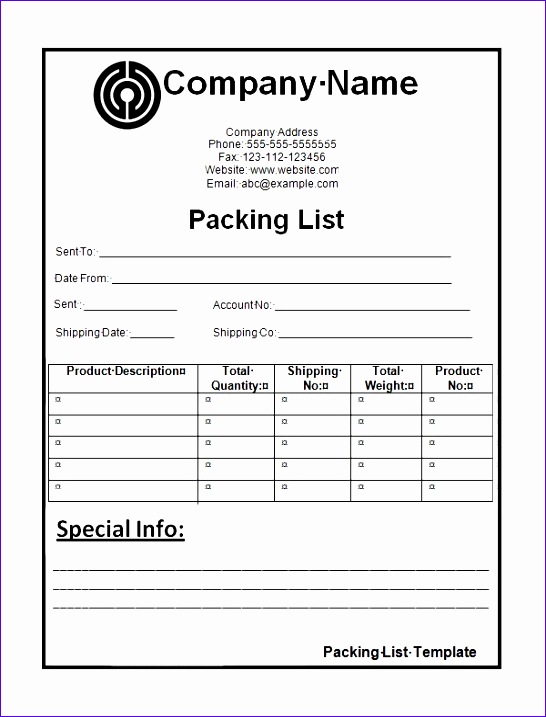 packing list templates 546717