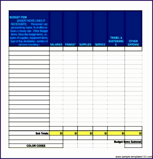 one year excel bud template 513532
