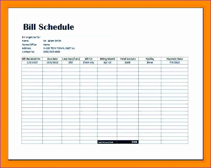 6 payments schedule template 706563