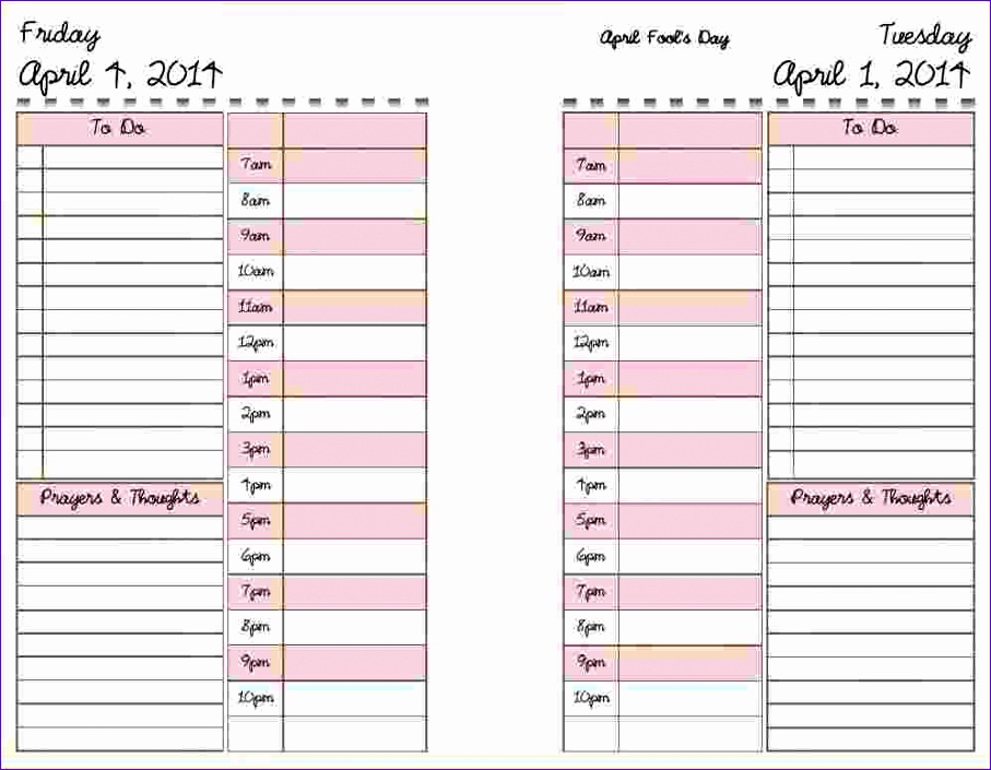 daily planner pages 907705