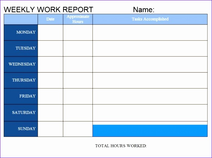 weekly reporting template 698521