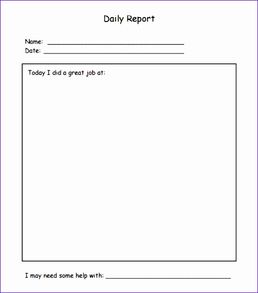 daily report templates 527598