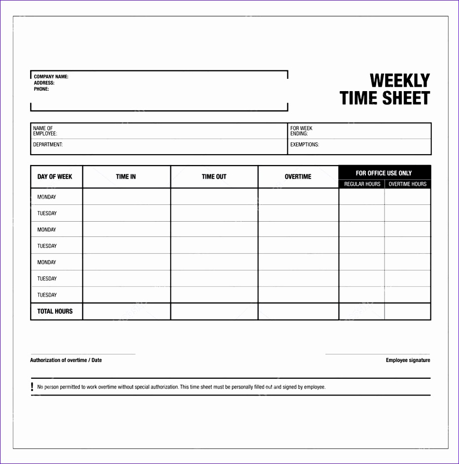 free printable timesheets for employees 931942