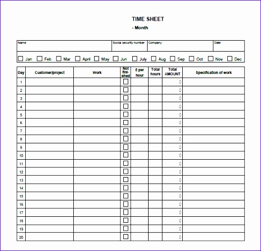 sample monthly timesheet 527506