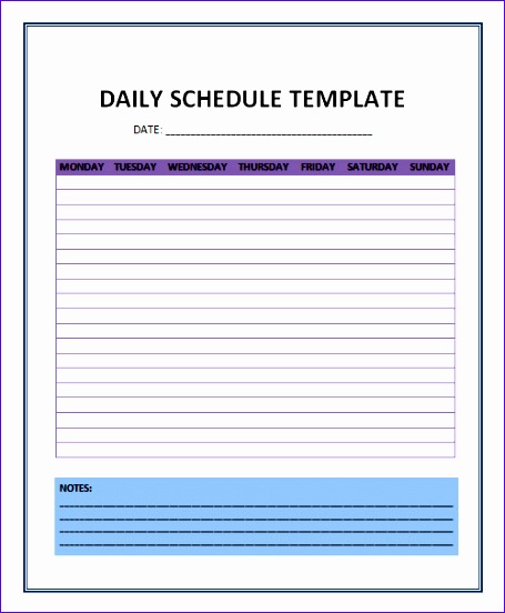 schedule template 455552