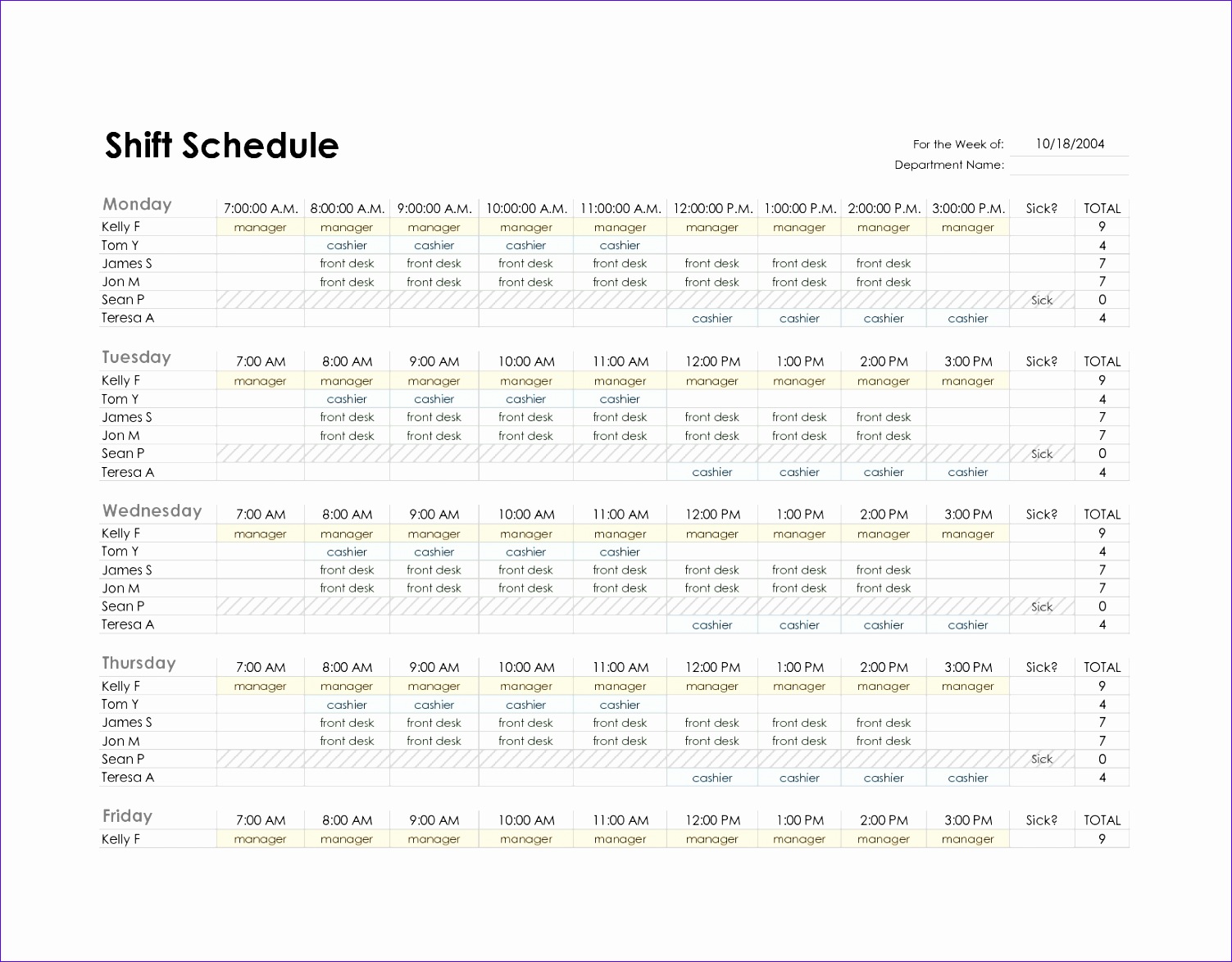 4 monthly schedule template excel 15031174