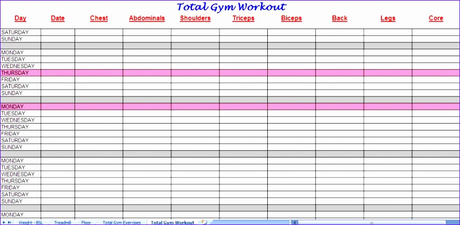 workout schedule template 931457