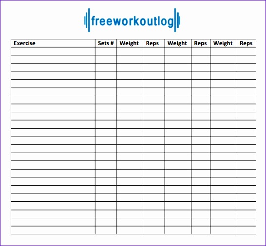workout log excel sheet 546506