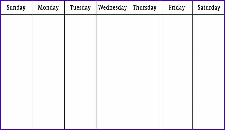 Blank Weekly Calendar Template 453u8 Blank Calendars Weekly Blank Calendar Templates 917530