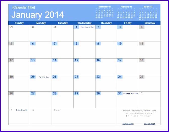 excel calendar template 2015 An easy to edit 2014 Calendar Template for Excel