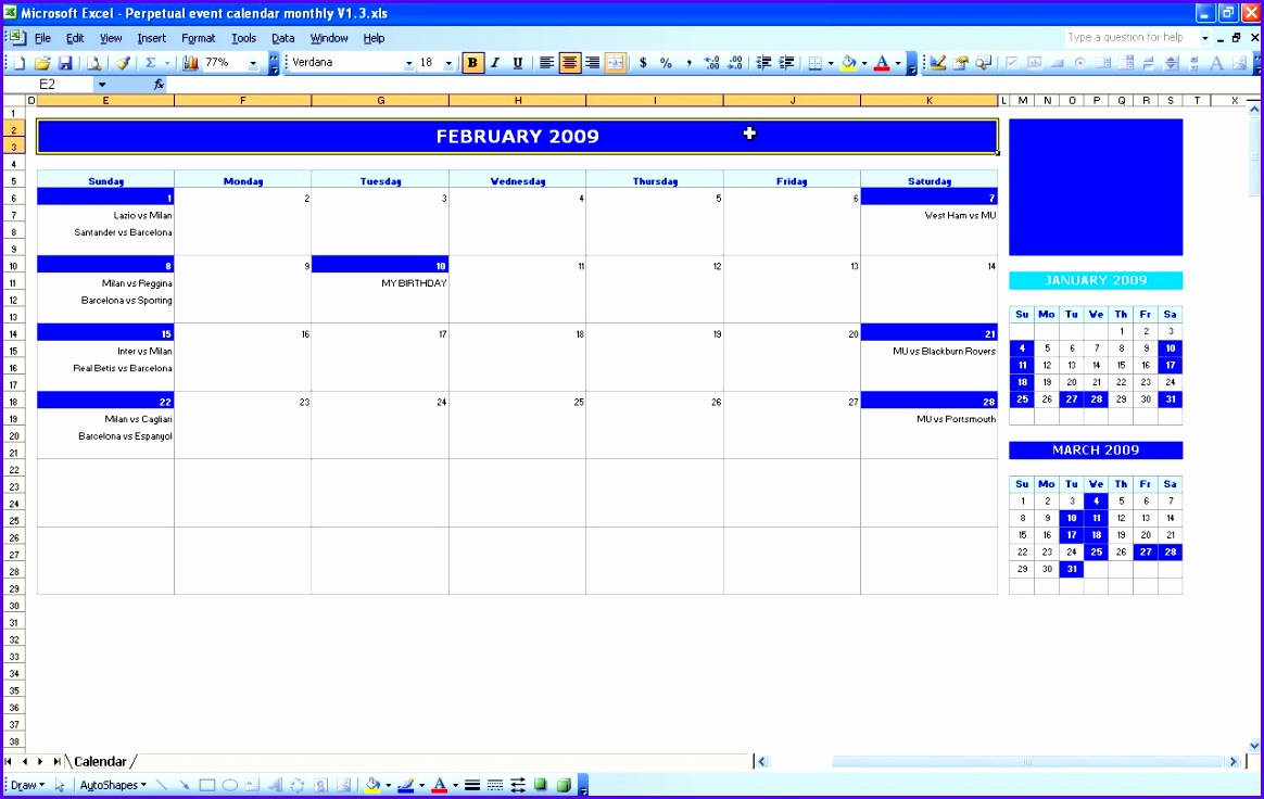 Excel Calendar 1164736