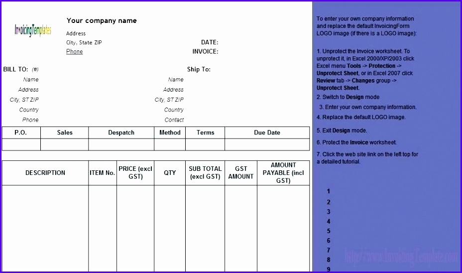 excel 2003 invoice template invoice template