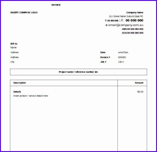 Excel Invoice Free Download Template
