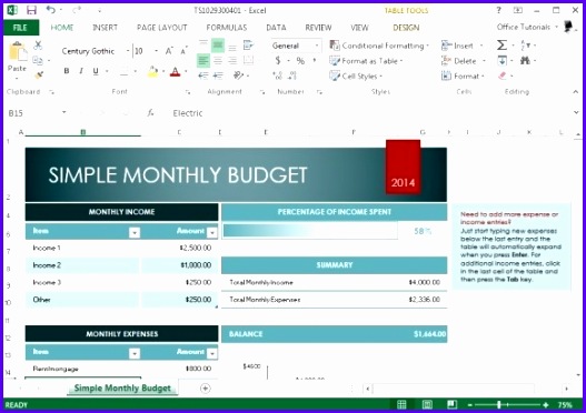 Simple Monthly Bud Template for Excel 527372