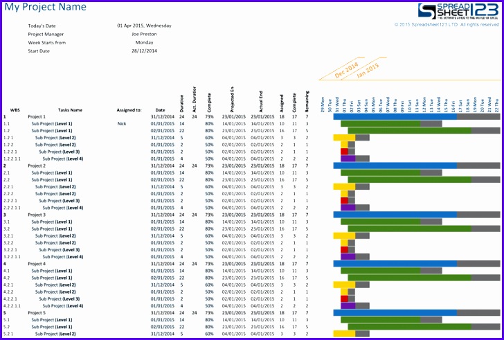 Project Gantt Chart 728491