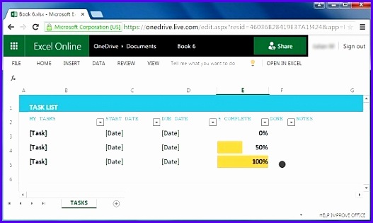 Track my tasks template for Excel 527315