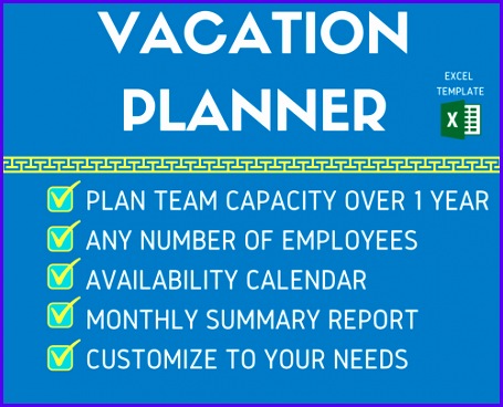 Team Vacation Planner Excel Template with more features 455368